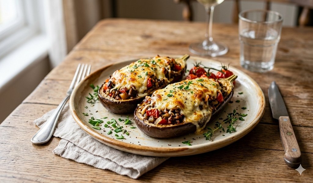 Berenjena rellena al horno: una receta fácil, sabrosa y saludable